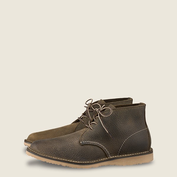 Red Wing Heritage Sko Weekender - Chukka Roughneck Læder - Olivengrønne - Herre 0679-AESFC